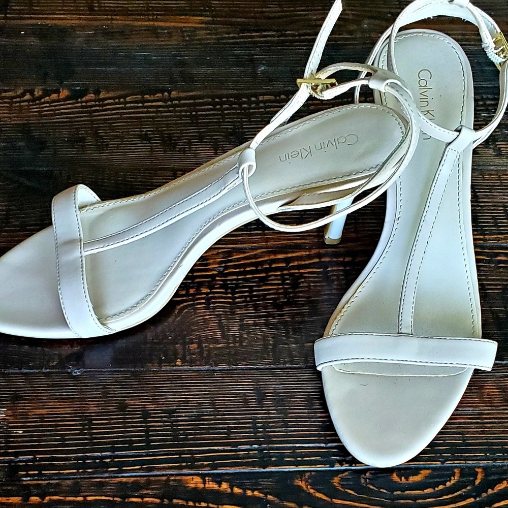 Calvin Klein Cream Kitten Heels